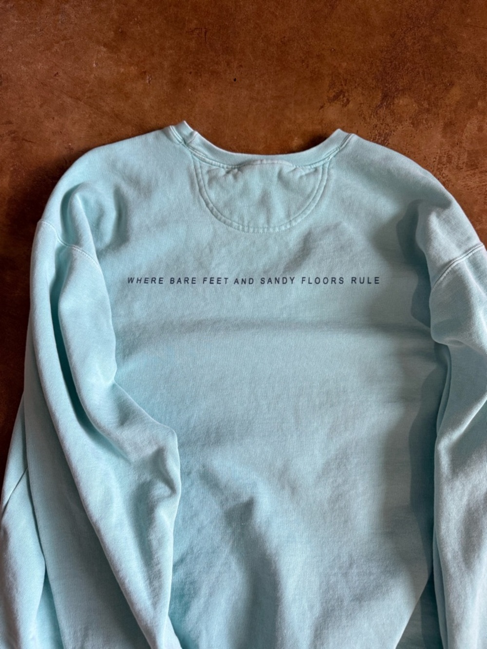 Seaside Light Aqua Crewneck Sweatshirt - Women's Casual Pullover - Picture 2 of 3